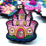 1pcs Mickey Lips Whale Castle High Imitation Cute Cartoon Shoe Charms Decor Buckles Accessories Fit for Croc JIBZ Kids Gifts