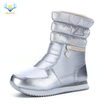Winter boots women warm shoes snow boot 30% natural wool footwear white color BUFFIE 2019 big size zipper mid-calf free shipping