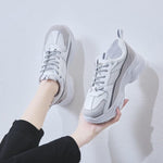 Women Sneakers 2019 Fashion Casual Shoes Woman Comfortable Breathable White Flats Female Platform Chaussure Femme Reflective