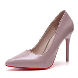 New Fashion High Heels Women Pumps Thin Heel Classic Sexy Prom Wedding Shoes Office Women Shoes Big Size 35-40 Leather