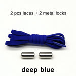 SOBU New Elastic Shoelaces Metal Capsule Button No Tie Shoe Laces