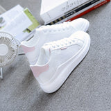 NAUSK Women Casual Shoes Summer 2019 Spring Women Flats Shoes Fashion Breathable Vulcanization Lace-Up Women Sneakers