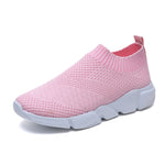 Lucyever Women Spring Summer Sneaker Knitted Mesh Vulcanized Shoes Casual Slip on Flat Soft Walking Footwear Zapatos De Mujer