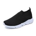 Lucyever Women Spring Summer Sneaker Knitted Mesh Vulcanized Shoes Casual Slip on Flat Soft Walking Footwear Zapatos De Mujer