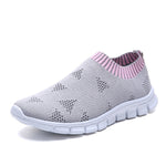 Lucyever Women Spring Summer Sneaker Knitted Mesh Vulcanized Shoes Casual Slip on Flat Soft Walking Footwear Zapatos De Mujer