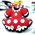 1pcs High Imitation PVC Shoe Charms RED Color Cartoon Shoe Accessories Rainbow Buckles Fit Bracelets Croc Charms JIBZ Kids Gifts
