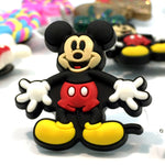 1pcs Mickey High Imitation Shoe Charms Cartoon Minnie Shoes Accessories Decoration Fit Bracelets Bands Croc JIBZ Kids Gift