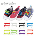 Colorful No Tie Shoelaces Toddler Kids With Multi Fashion Colors for Sneaker Board Shoes Casual Shoes Waterproof&Easy To Clean