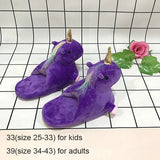 2019 Winter Rainbow Unicorn Slippers lovely cute Home Indoor Slippers Toddler Kids Women Girls unicorn shoes animals fur Casual