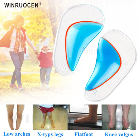 Children Silicone Orthopedic insole Arch Support Corrective Flatfoot Toddler Insole orthopedic shoes Health Feet Care Insert Pad