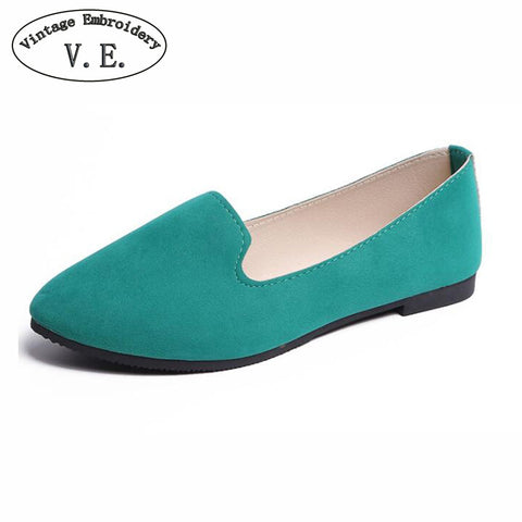 Plus Size Shoes Women Flats Candy Color Woman Loafers Spring Autumn Flat Shoes Women Zapatos Mujer Summer Shoes Size35-43