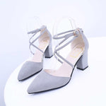 HOT SummerSandalias Femeninas High Heels Flock Pointed Sandals Sexy Female Summer Shoes Mujer  Zapatos Mujer Pumps  2019