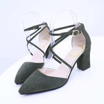 HOT SummerSandalias Femeninas High Heels Flock Pointed Sandals Sexy Female Summer Shoes Mujer  Zapatos Mujer Pumps  2019