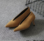 XGRAVITY 2019 Pop Star Pointed Toe Girl Thin Heel Woman Shoes Deep V Design Lady Fashion Shoes Elegant European Women Shoes C264