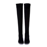 Size 35-41 New Hot Women Boots Autumn Winter Ladies Fashion Flat Bottom Shoes Over The Knee Thigh High Suede Long Botas R66