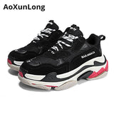 AoXunLong New Sneakers Men Similar balencia Shoes Men Cowhide Non-slip Casual Shoes Unisex EU 35-44 Men Shoes zapatos de hombre