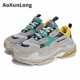 AoXunLong New Sneakers Men Similar balencia Shoes Men Cowhide Non-slip Casual Shoes Unisex EU 35-44 Men Shoes zapatos de hombre