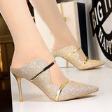 Bigtree Shoes Sexy Hollow Women Pumps Fashion Bling Wedding Shoes Gold Silver High Heels Women Shoes Kitten Heels Women Stiletto