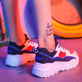 Women Shoes 2019 New Chunky Sneakers For Women Vulcanize Shoes Casual Fashion Dad Shoes Platform Sneakers Basket Femme Krasovki