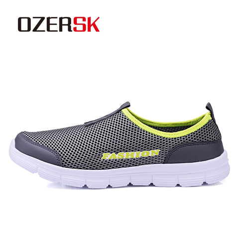OZERSK Brand Breathable Men Running Shoes Men's Jogging Mesh Summer Mesh Sneaker Casual Slip-on Sandals Shoes Free Shipping