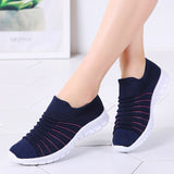 PINSEN Sneakers Women Flats Shoes Summer Breathable Flying Weaving Casual Shoes Woman Slip-on creepers moccasins Ladies Shoes