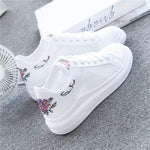 Mhysa 2019 spring new wedge fashion white shoes female platform ladies casual shoes comfortable breathable mesh sneakers L259