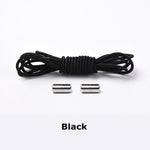 Fashion Elastic Lock Shoe Laces No Tie Shoelaces New Simplicity Round Metal Tip Shoelace Leisure Quick Sport Shoe Laces Unisex