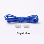 Fashion Elastic Lock Shoe Laces No Tie Shoelaces New Simplicity Round Metal Tip Shoelace Leisure Quick Sport Shoe Laces Unisex