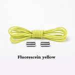 Fashion Elastic Lock Shoe Laces No Tie Shoelaces New Simplicity Round Metal Tip Shoelace Leisure Quick Sport Shoe Laces Unisex