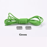 Fashion Elastic Lock Shoe Laces No Tie Shoelaces New Simplicity Round Metal Tip Shoelace Leisure Quick Sport Shoe Laces Unisex