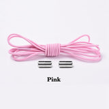 Fashion Elastic Lock Shoe Laces No Tie Shoelaces New Simplicity Round Metal Tip Shoelace Leisure Quick Sport Shoe Laces Unisex