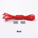 Fashion Elastic Lock Shoe Laces No Tie Shoelaces New Simplicity Round Metal Tip Shoelace Leisure Quick Sport Shoe Laces Unisex