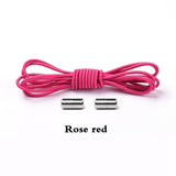 Fashion Elastic Lock Shoe Laces No Tie Shoelaces New Simplicity Round Metal Tip Shoelace Leisure Quick Sport Shoe Laces Unisex