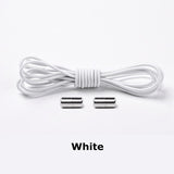 Fashion Elastic Lock Shoe Laces No Tie Shoelaces New Simplicity Round Metal Tip Shoelace Leisure Quick Sport Shoe Laces Unisex