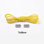 Fashion Elastic Lock Shoe Laces No Tie Shoelaces New Simplicity Round Metal Tip Shoelace Leisure Quick Sport Shoe Laces Unisex