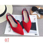 New Women's Casual flats bailarinas luxury Brand Shallow Mouth Pointed Ballet Female Boat Shoes wool Knitted Maternity loafers