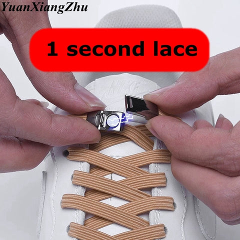 New Elastic Magnetic Locking ShoeLaces Quick No Tie Shoe laces Kids Adult Unisex Shoelace Sneakers Shoe Laces Strings