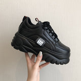 Hight Increase Ulzzang Women Casual Shoes Woman Sneakers Platform Wedges High Heels Flats Loafers Ladies Creepers Trainers